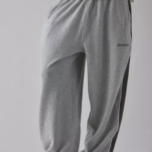 Iets Frans Harri Paneled Wide Leg Sweatpants Grey